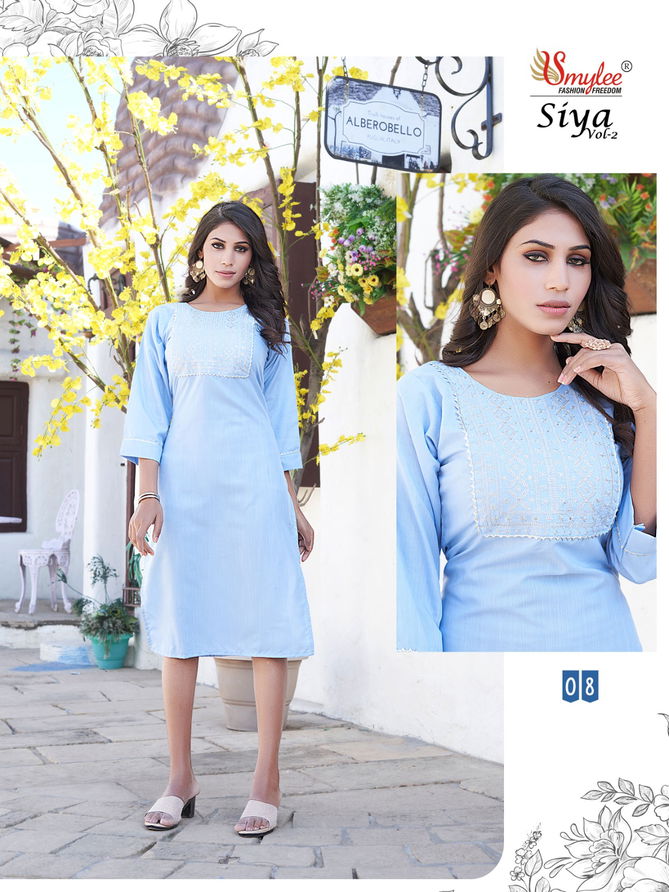 SIYA vol 2 Rung Daily Wear Wholesale Designer Kurtis Catalog